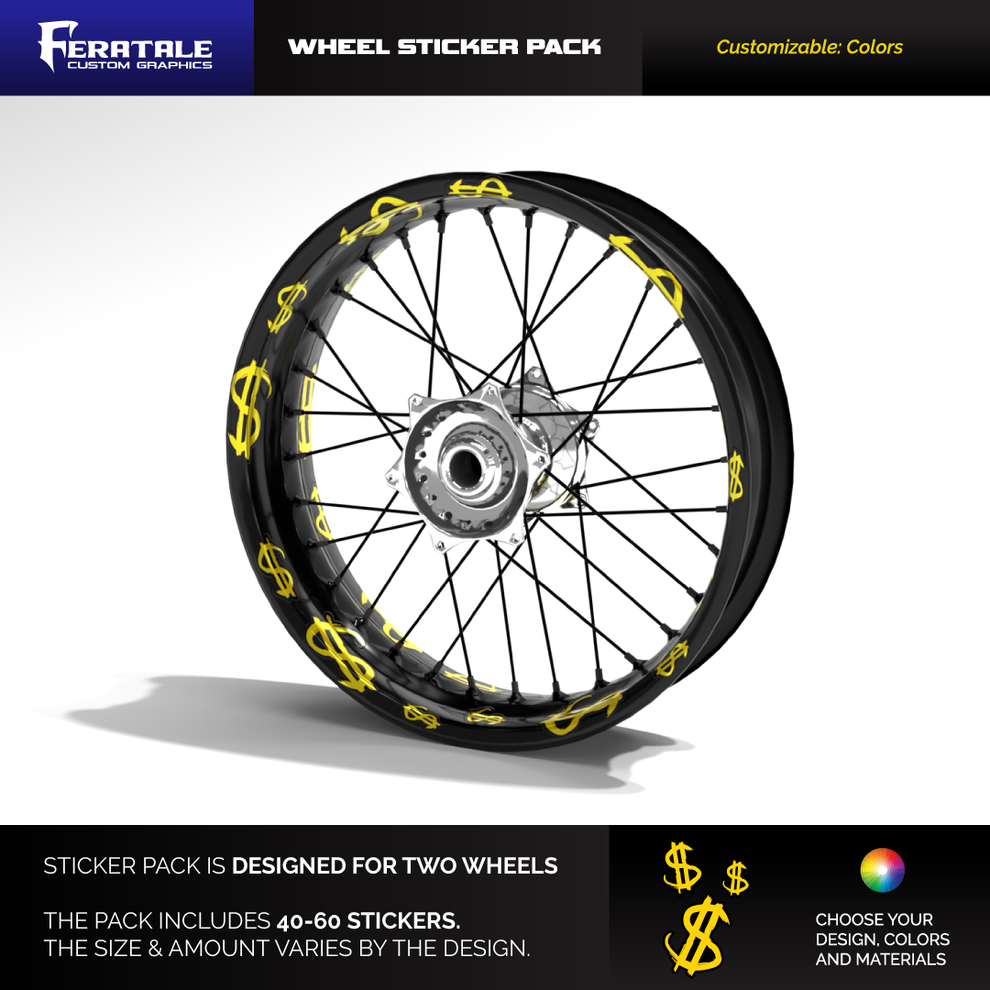 Dollar - Wheel Sticker Pack – Feratale