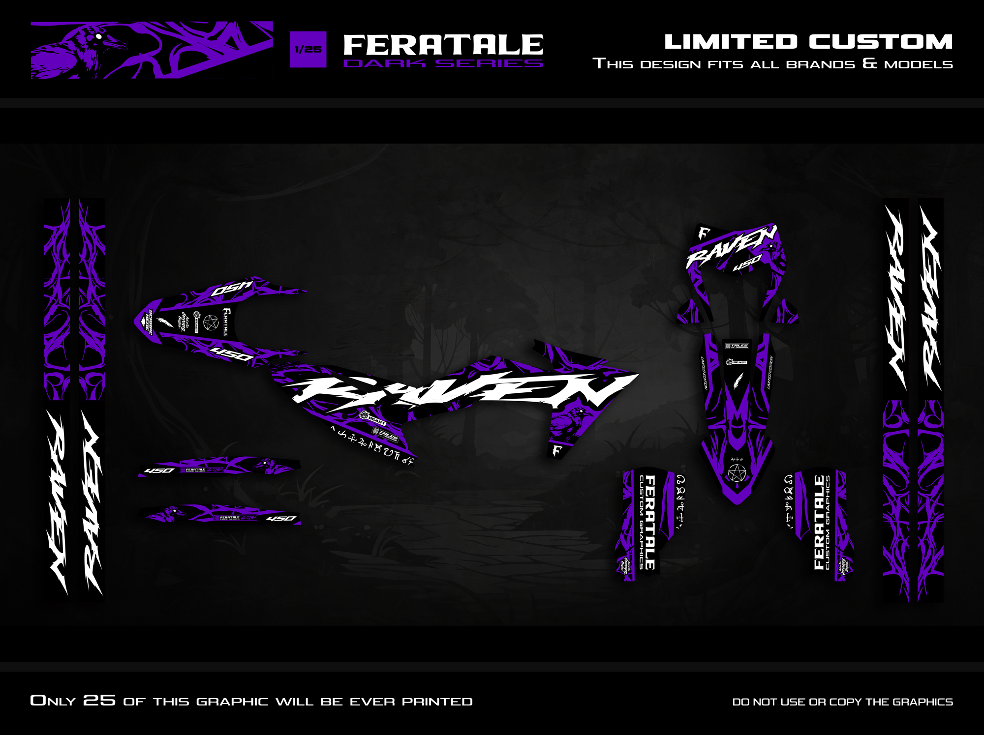 Limited Custom Graphic Kit - Raven