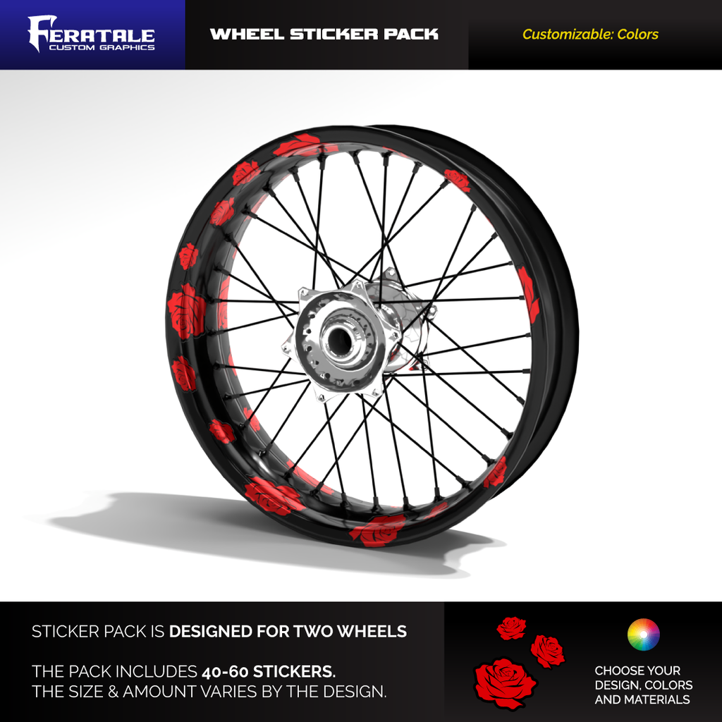 Rose - Wheel Sticker Pack