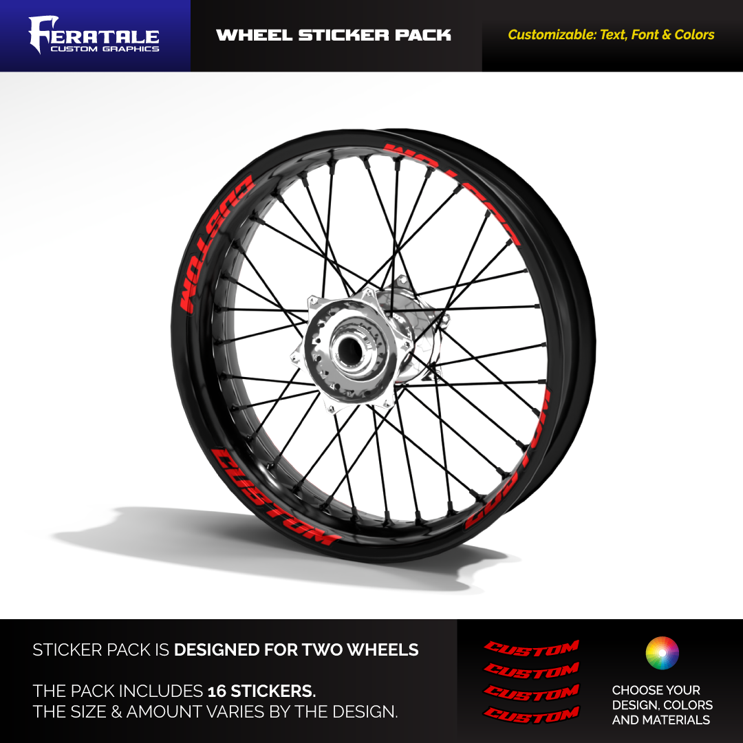 Custom teksti - Vannetarrat